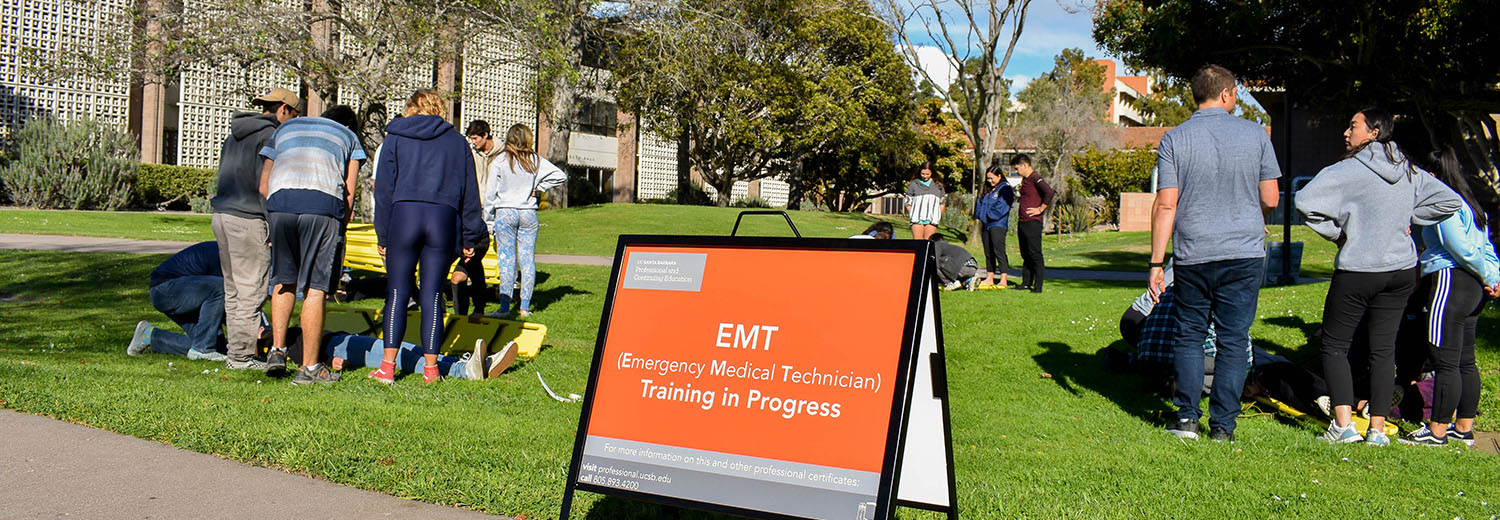 Picture of EMT in training